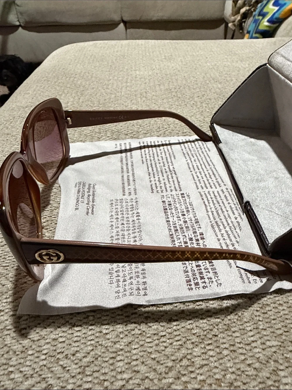 Gucci GG3574/S Brown Gradient Sunglasses w/ Original Case & Dust Cloth